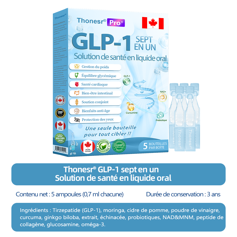 Boutique officielle🇨🇦 | 𝐓𝐡𝐨𝐧𝐞𝐬𝐫®🏪GLP-1 sept en un Solution de santé en liquide oral  (Pour l'obésité, la santé cardiovasculaire, le diabète, l'apnée du sommeil, la santé intestinale, les tissus conjonctifs, et plus encore)