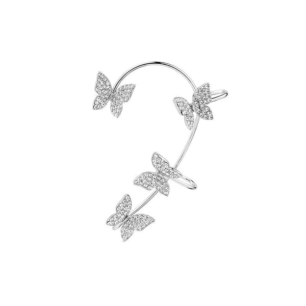 Boucle d'oreille papillon (argent/or)